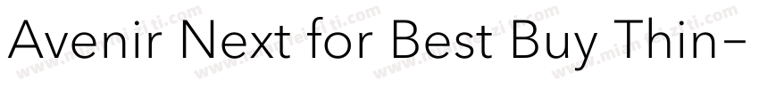 Avenir Next for Best Buy Thin字体转换